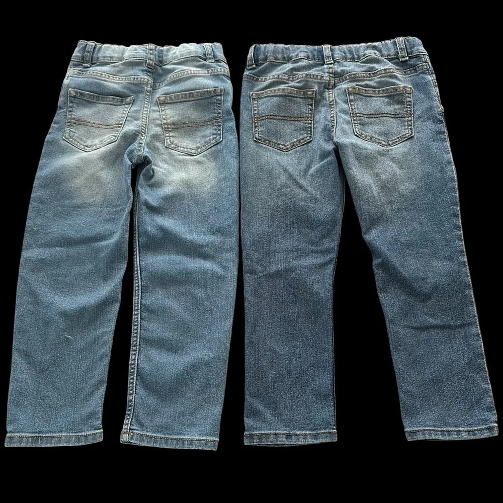 Osh Kosh Boys Girls size 5 Bundle of Jeans Straight Skinny Blue Adjustable waist